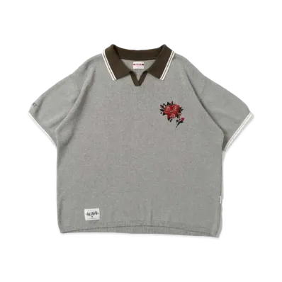 BADWAY Lose sukippa knit poro "Heather Gray"