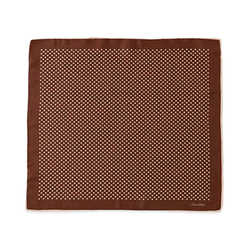 visvim DOTS SILK SCARF "Brown"