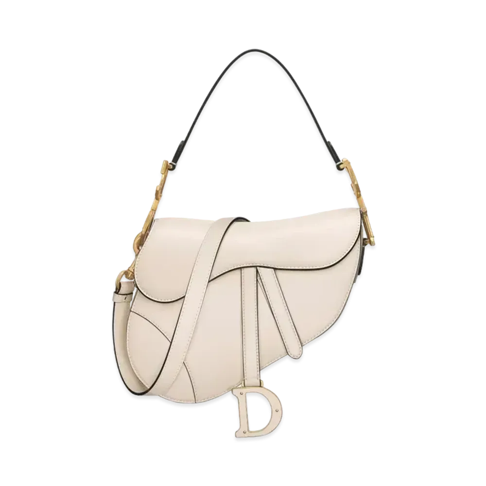 Dior Saddle Bag Strap Smooth Calfskin "Dusty Ivory"