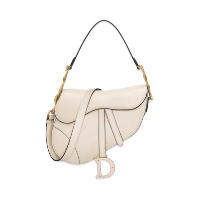 Dior Saddle Bag Strap Smooth Calfskin "Dusty Ivory"