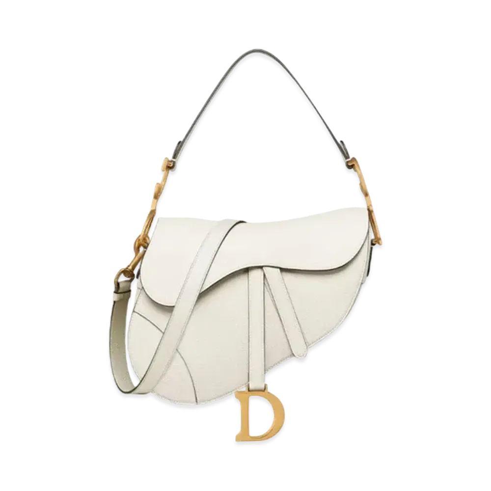 Dior Saddle Bag Strap Grained Calfskin "Latte"
