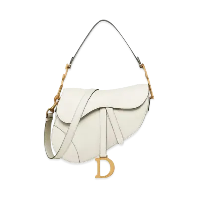 Dior Saddle Bag Strap Grained Calfskin "Latte"