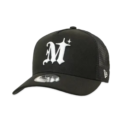 NEWERA x MLVINCE 9FORTY AUTHENTIC LOGO TRUCKER CAP "BLACK"
