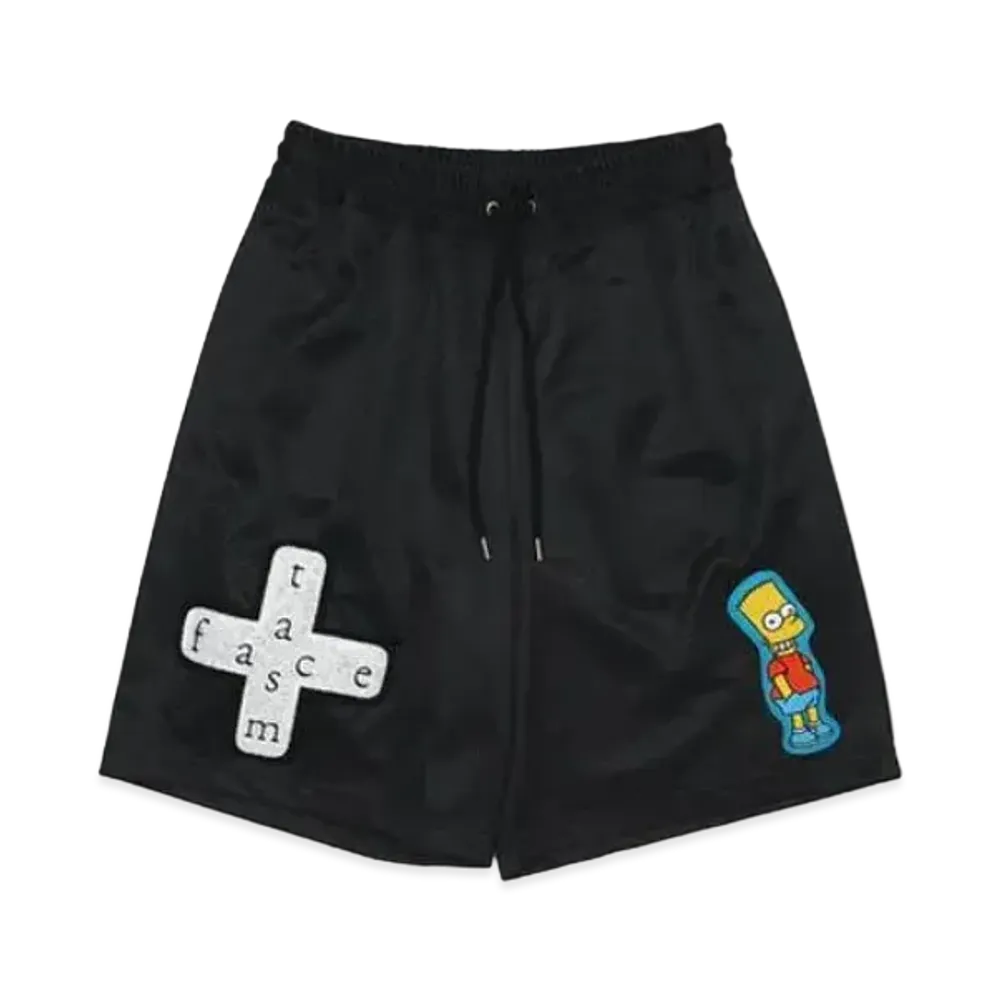 FACETASM The Simpsons Mesh Shorts "Black"