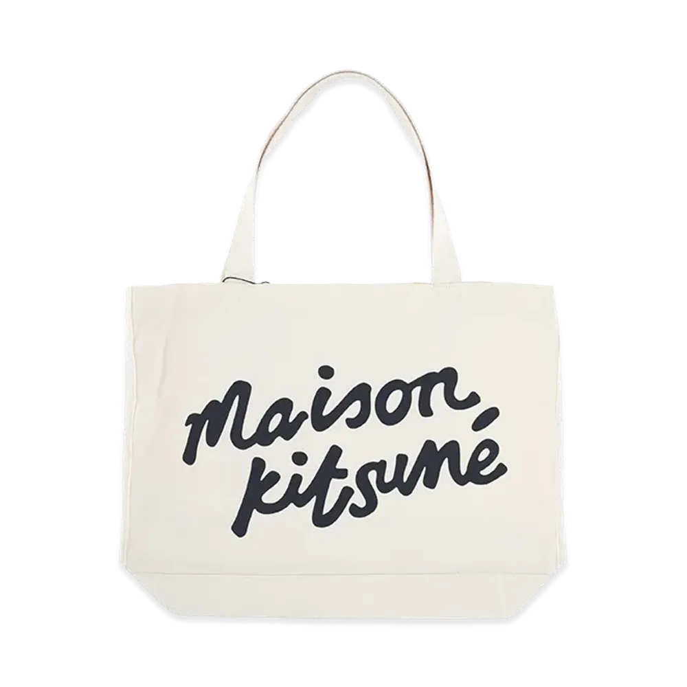 Maison Kitsune Women's Canvas Shopping Bag "Cream/Yellow"