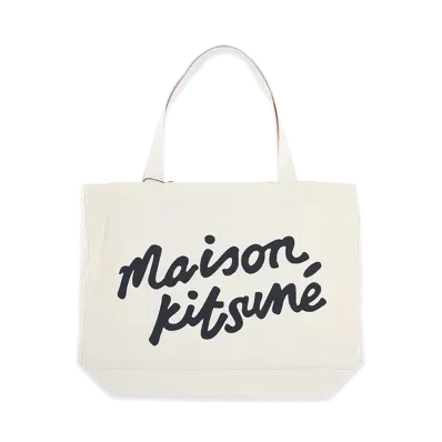 Maison Kitsune Women's Canvas Shopping Bag "Cream/Yellow"