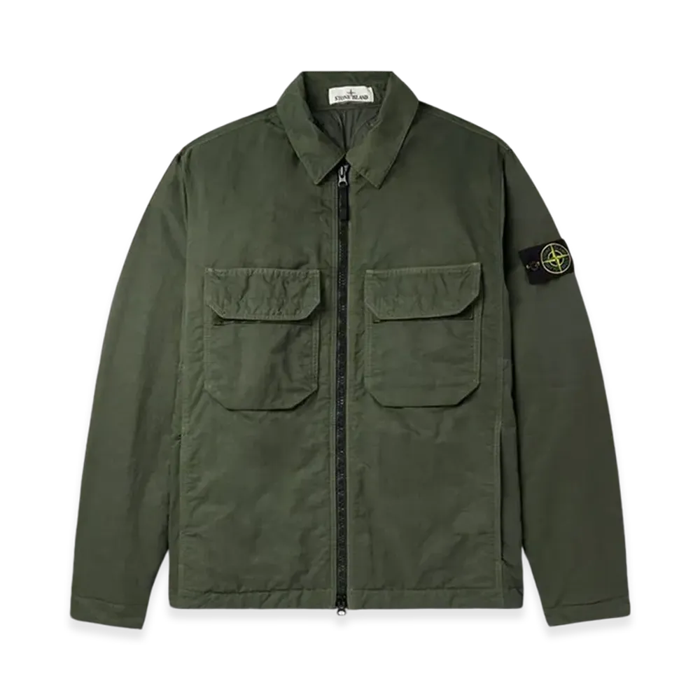 Stone Island Q0721 Opaque Nylon Twill with Primaloft-TC Shirt Jacket - 23FW "Olive Green"