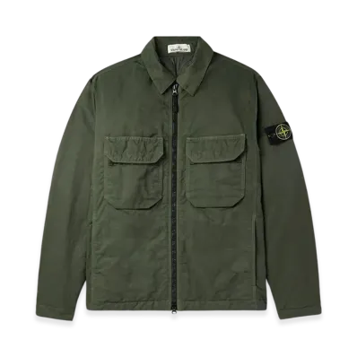 Stone Island Q0721 Opaque Nylon Twill with Primaloft-TC Shirt Jacket - 23FW "Olive Green"