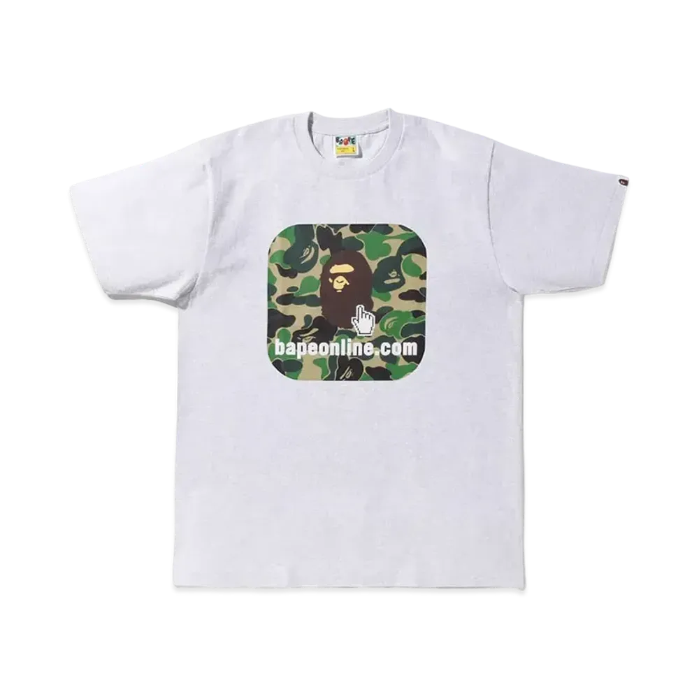 A BATHING APE ABC Camo Bape Online Tee "Gray"