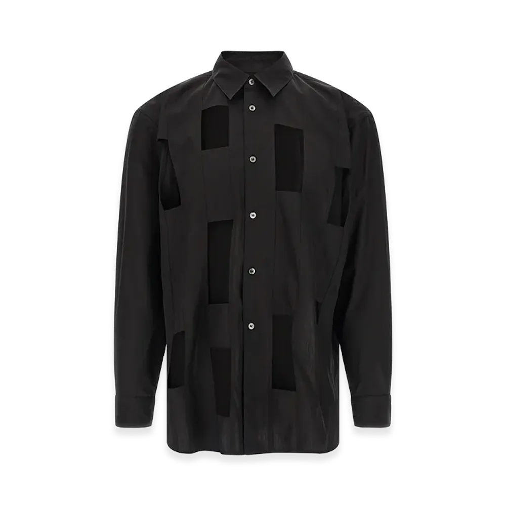 COMME des GARCONS HOMME Geometric Cut-Out Shirt "Black"