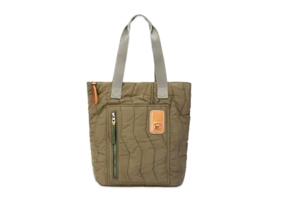LOEWE Shopper In Upcycled Quilted Textile "Dark Olive Green"