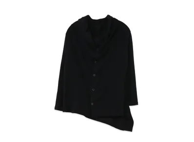Yohji Yamamoto Y's PLAITING DESIGN ASYMME CARDIGAN "Black"