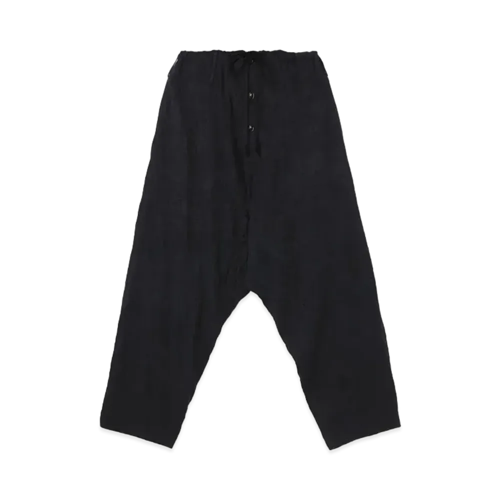 Yohji Yamamoto Y's PLAIN STITCH WRINKLE Y's STITCH SAROUEL PANTS "Black"