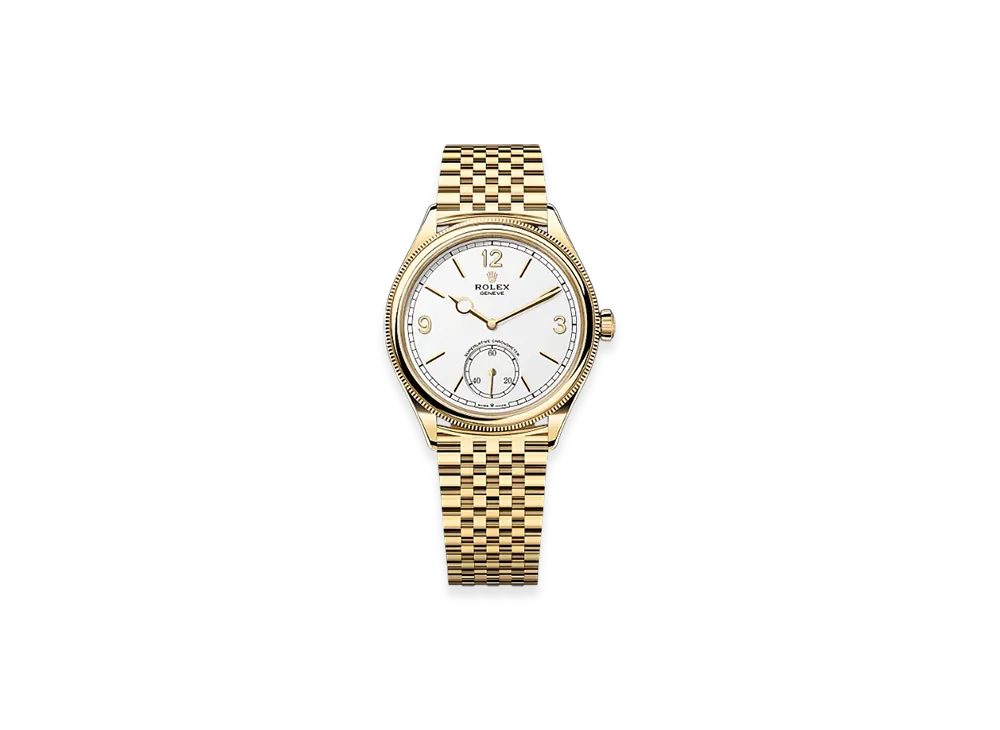 ROLEX 1908 39mm 18 ct Yellow Gold Polished 52508 "Intense White"