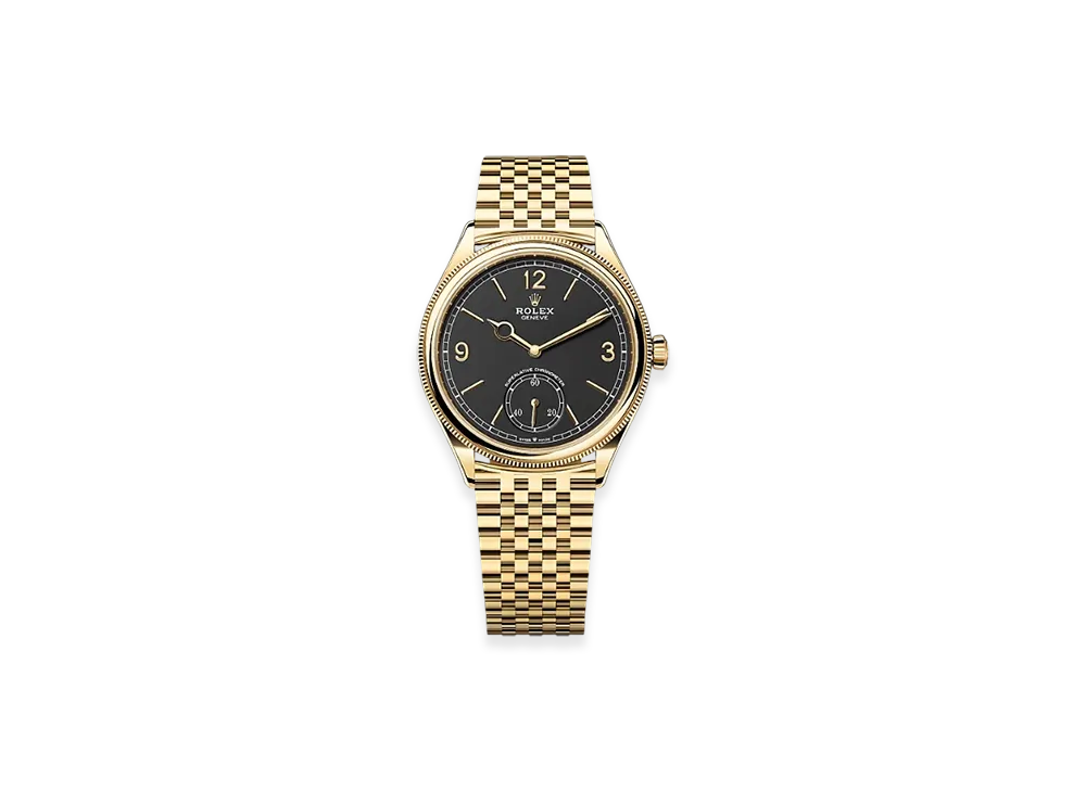 ROLEX 1908 39mm 18 ct Yellow Gold Polished 52508 "Intense Black"