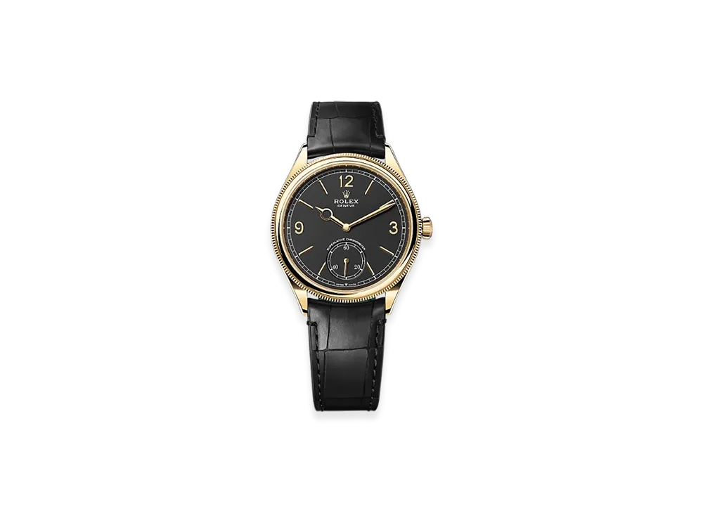 ROLEX 1908 39mm 18 ct Yellow Gold Polished 52508 "Intense Black"
