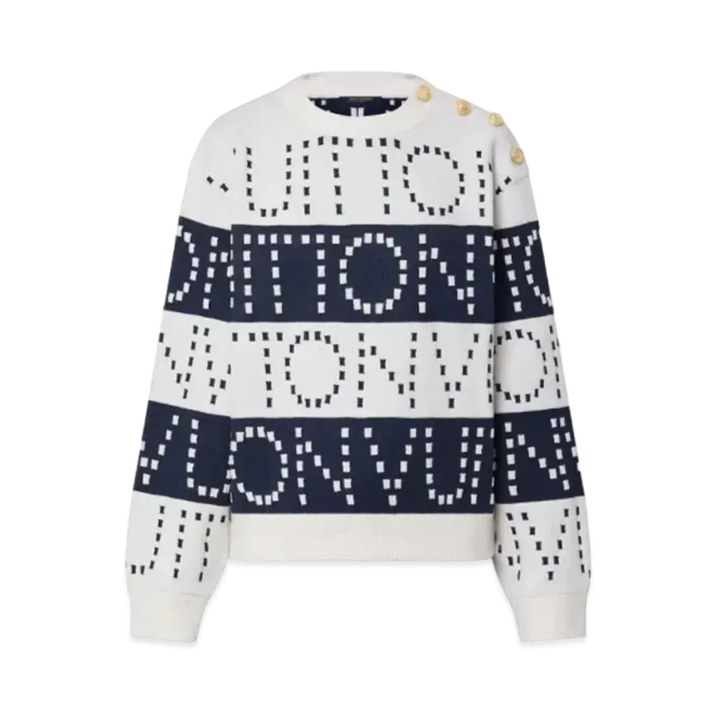 Louis Vuitton Signature Chunky Stripes Pullover "White"