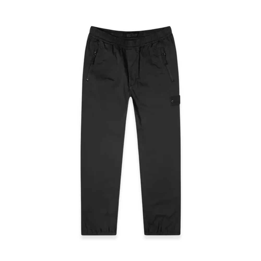 Stone Island 317F2 Ghost Piece Stretch Cotton Satin Cargo Pants - 21SS "Black"