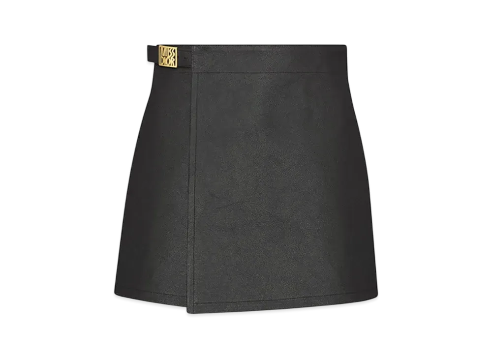 Dior Miss Dior Mini Skort Goatskin with Miss Dior Graffiti Signature "Black"