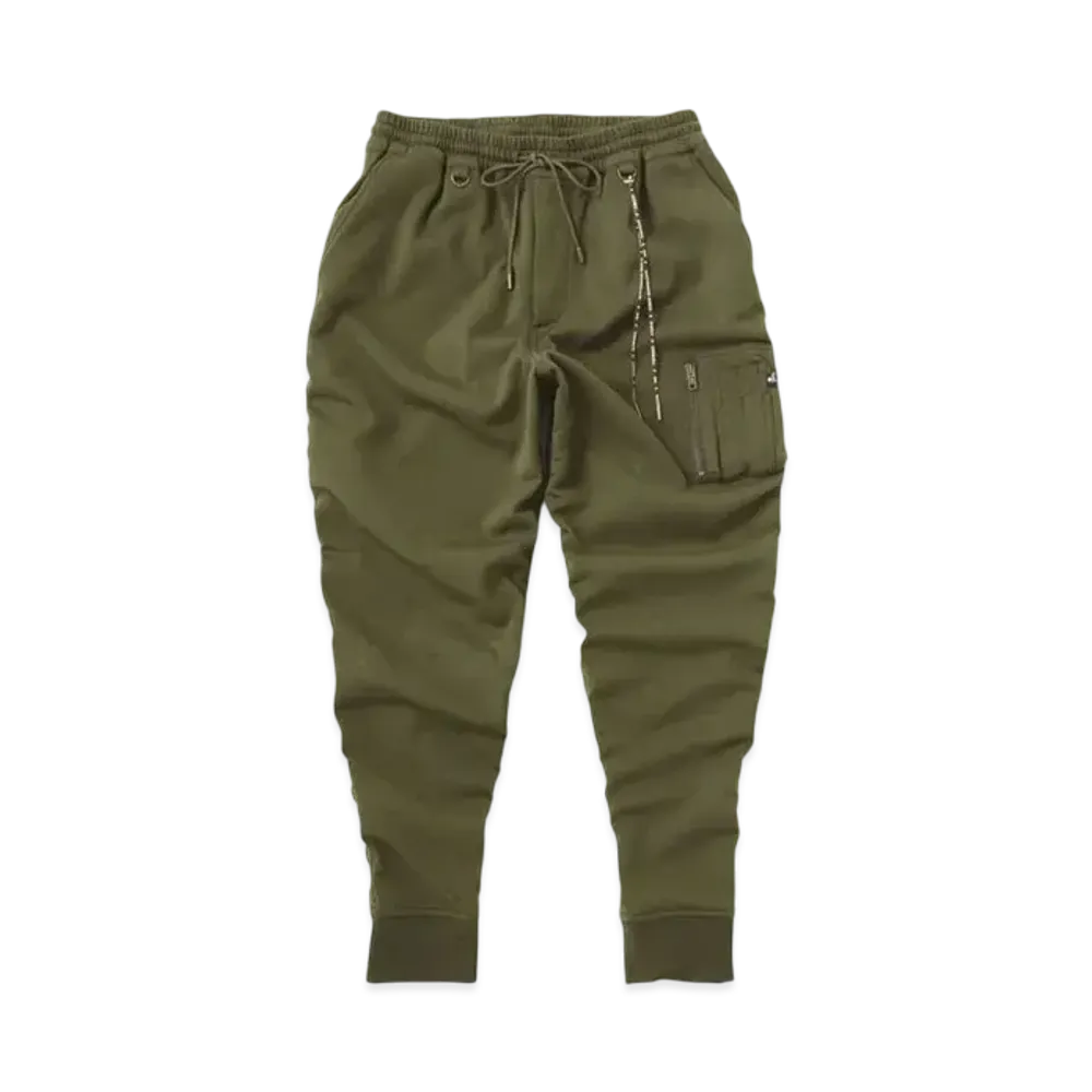mastermind WORLD Ribbed Puckering Pants "Olive"