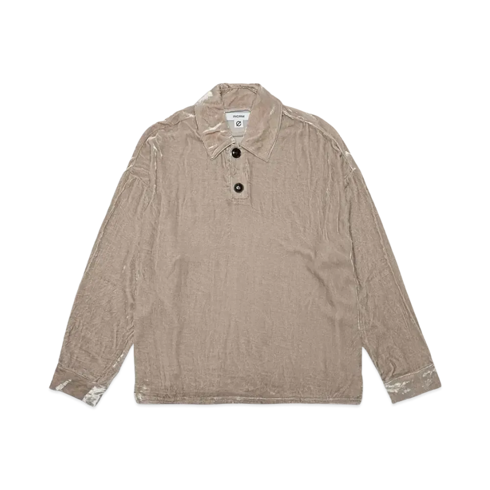 INCRM L/S POLO SHIRT "GREY"