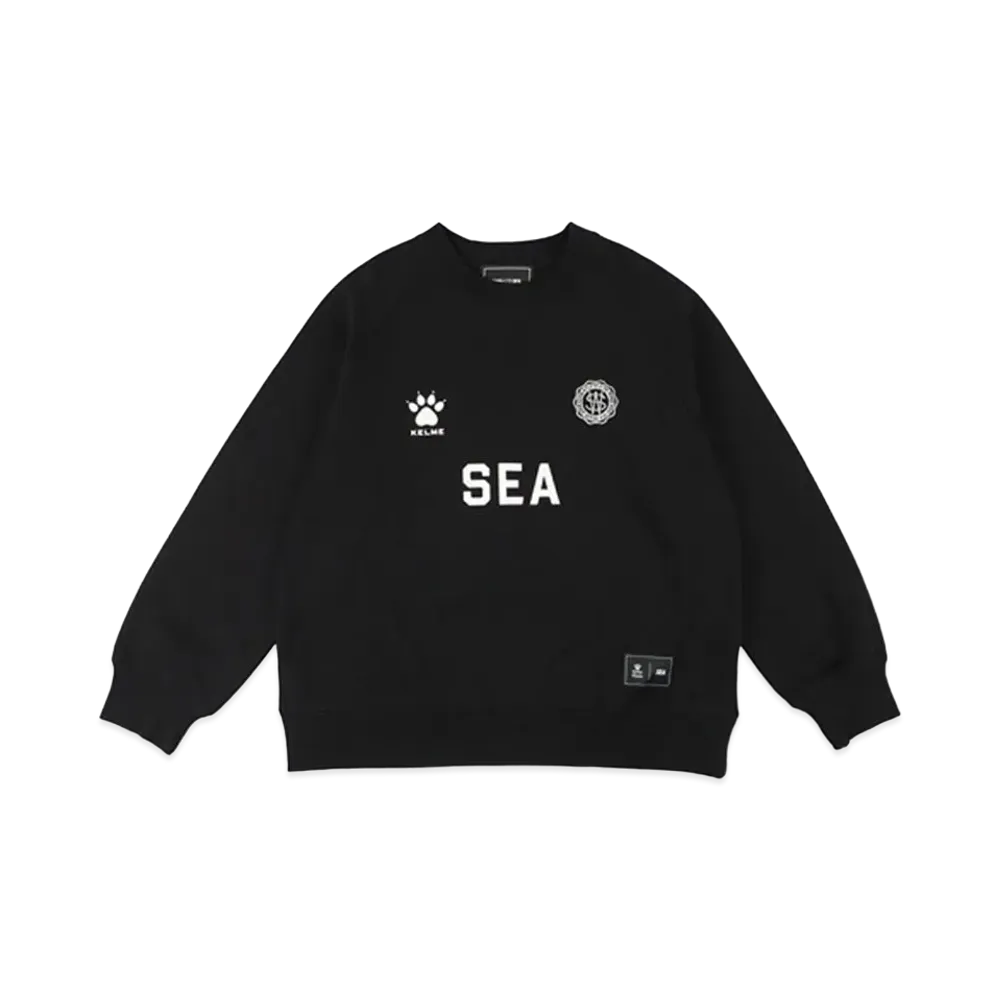 WIND AND SEA x KELME Crew Neck Sweat "Black"