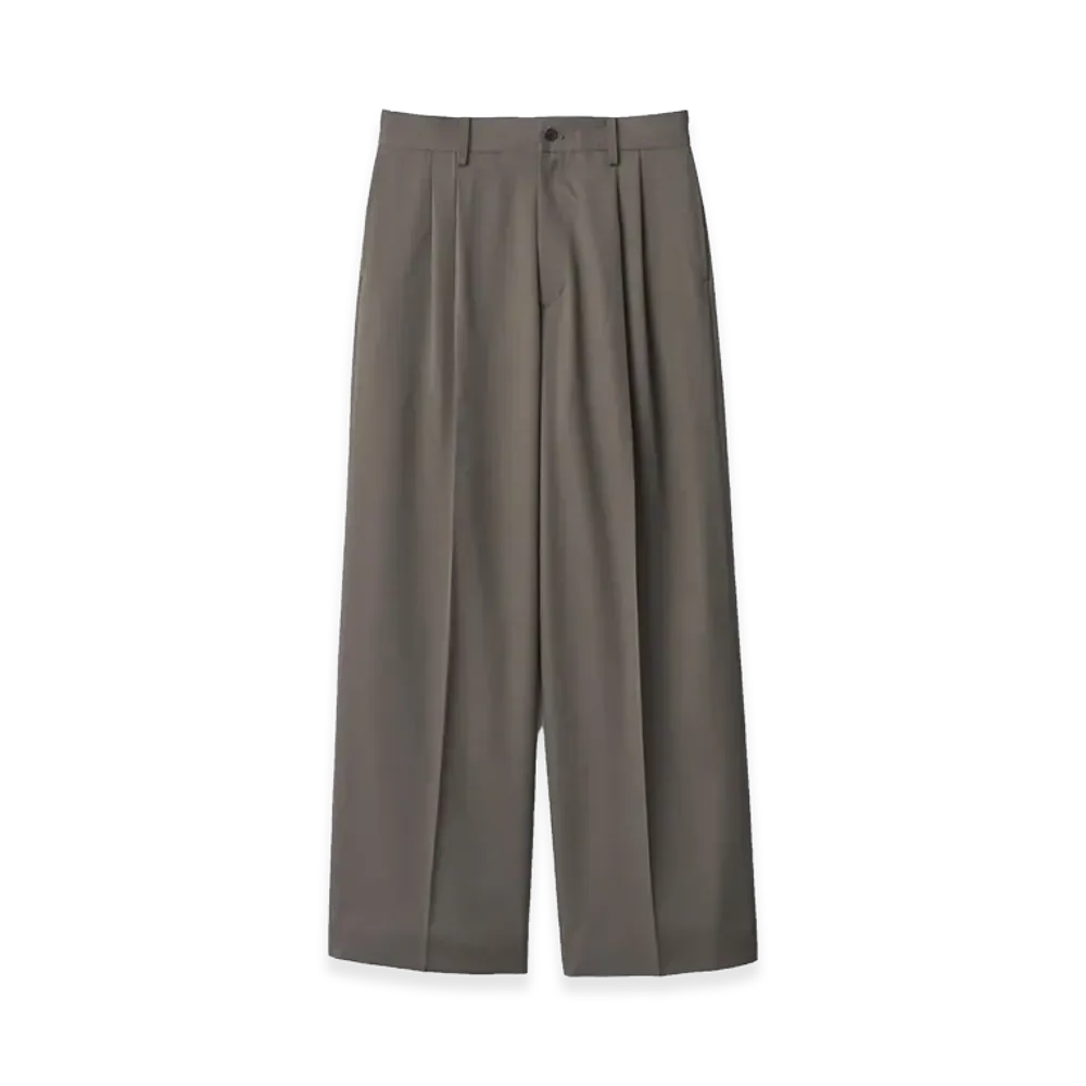ssstein Long Wide Trousers "Khaki Beige"