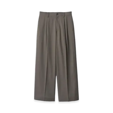 ssstein Long Wide Trousers "Khaki Beige"