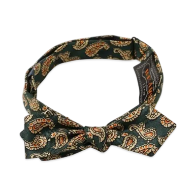 BEAMS Silk Bow Tie Paisley Print "Navy"