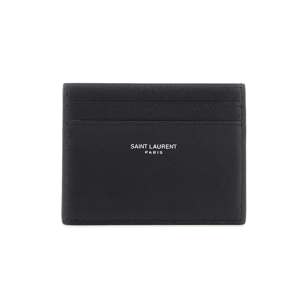 Saint Laurent Leather Card Holder "Black"