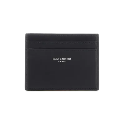 Saint Laurent Leather Card Holder "Black"