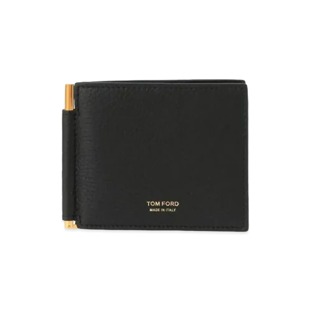 TOM FORD Folded Wallet With Money Clip "Black"