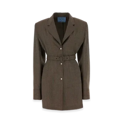 PRADA Women's Wool Blazer "Brown"