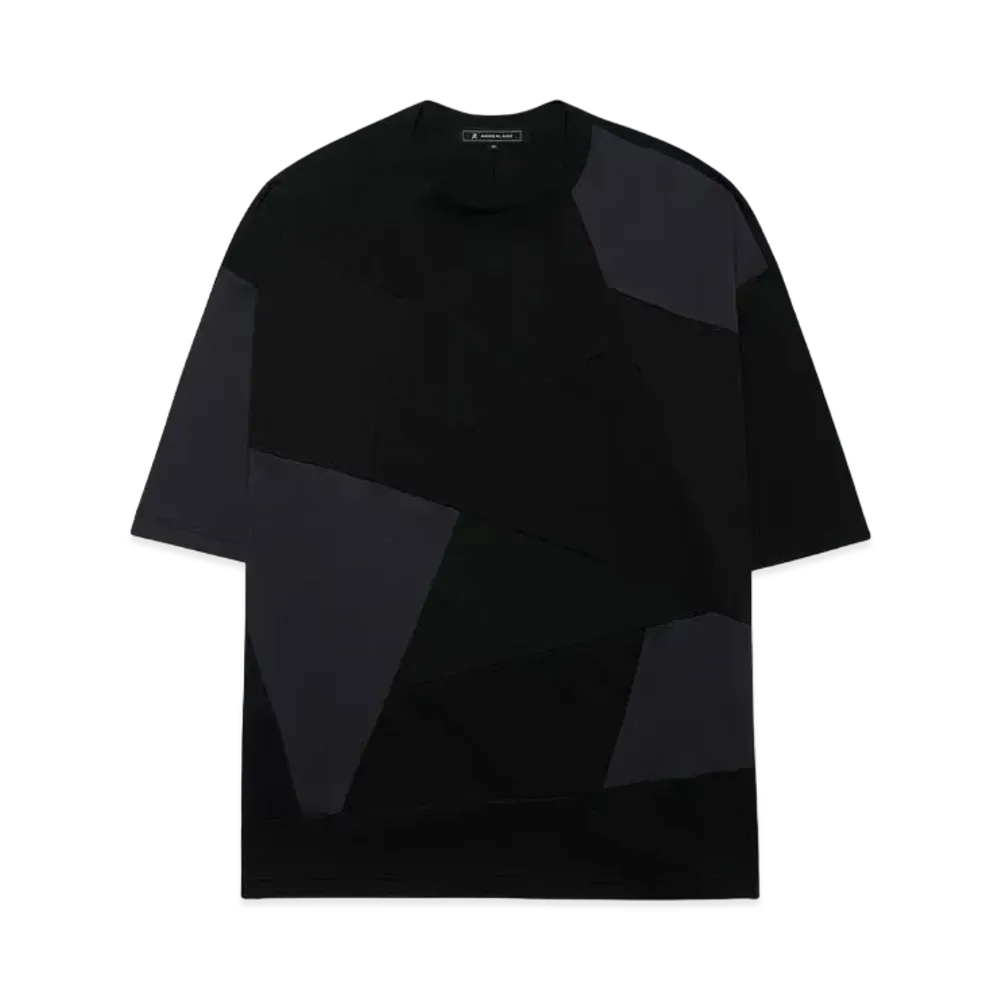 ANREALAGE PANEL PATCHWORK T-SHIRT "BLACK"