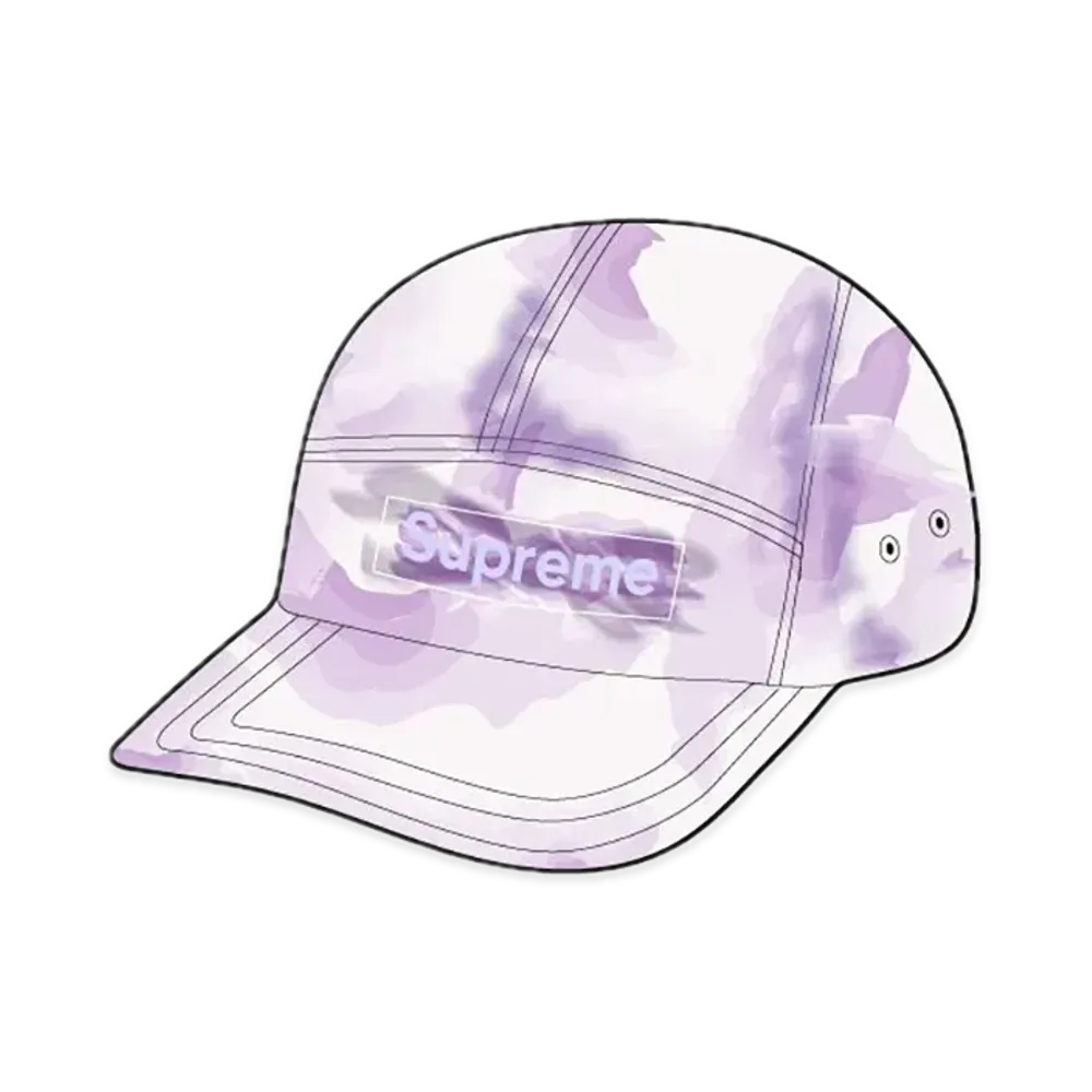 Supreme Bleached Chino Camp Cap "Purple"