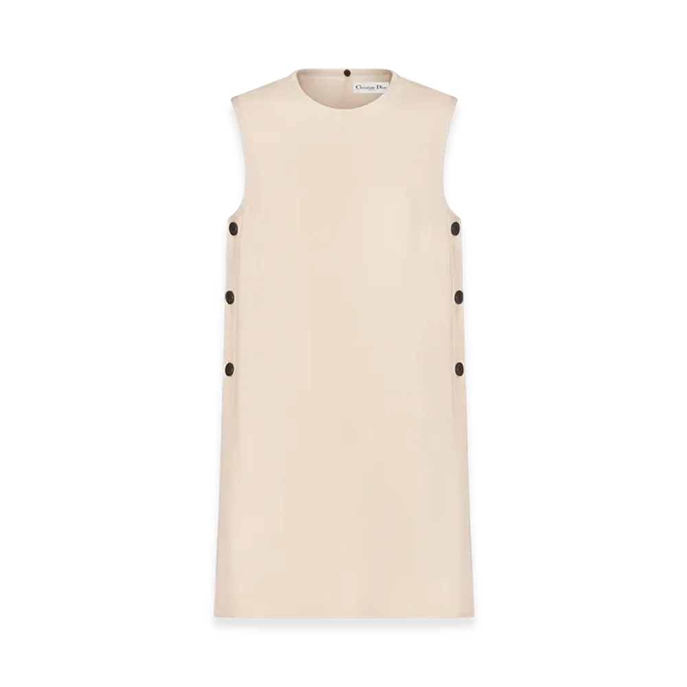 Dior Women's Wool and Silk Sleeveless Tunic "Ecru"
