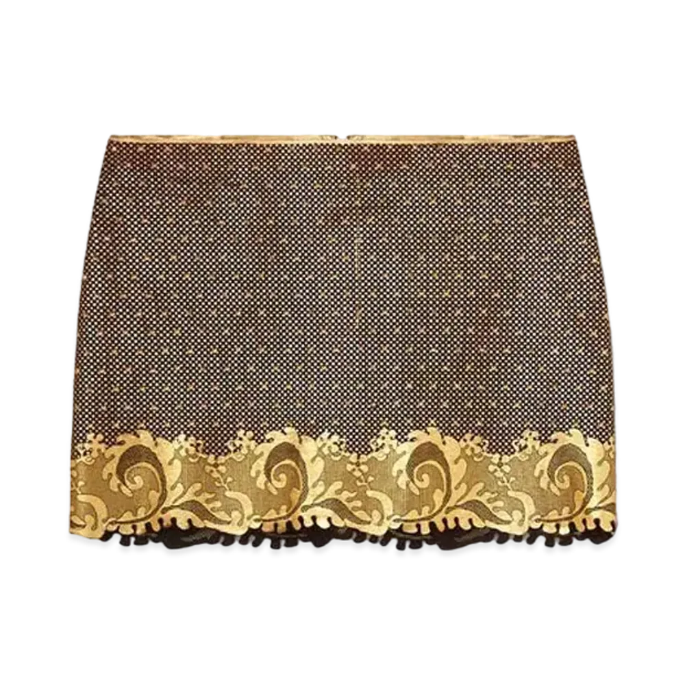 FENDI x Versace Fendace Studded Mini Skirt "Gold"