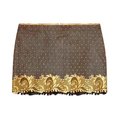 FENDI x Versace Fendace Studded Mini Skirt "Gold"