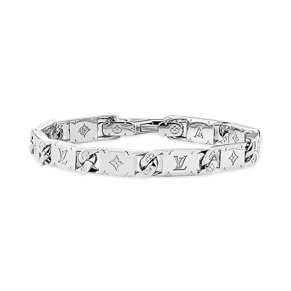 Louis Vuitton Monogram Tied Up Bracelet "Silver"