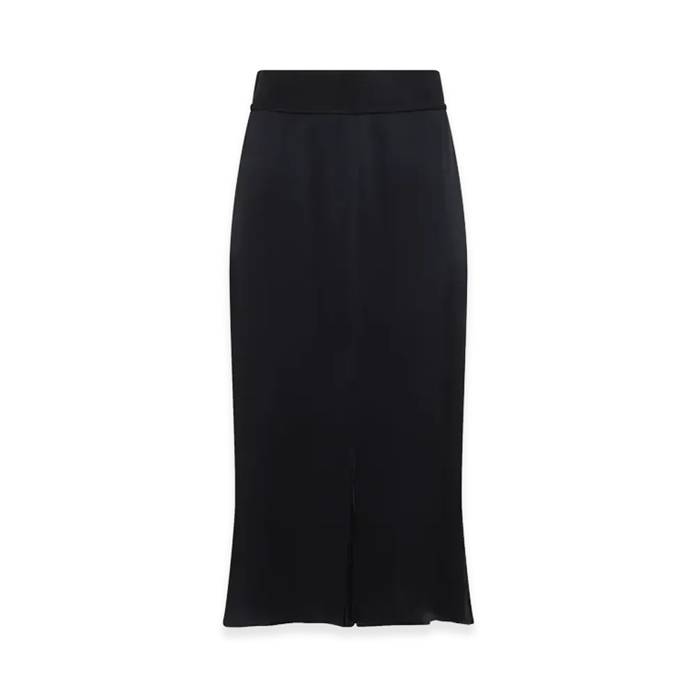 Maison Margiela Women's Satin Midi Skirt "Black"