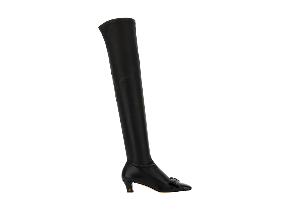 Valentino Garavani Women's Black Leather Boots "Black"