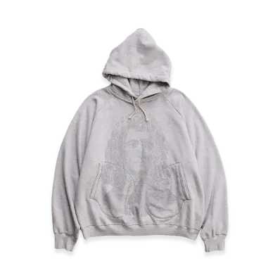 NICENESS C.Yeoman Cotton Melange Jacquard Sweat Hoodie "Gray"