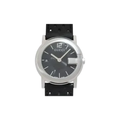 GUCCI G Round "Black/Stainless Steel"