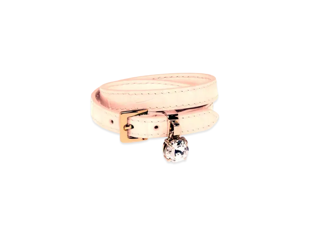 MIU MIU Crocodile Printed Leather Bracelet "Opal"