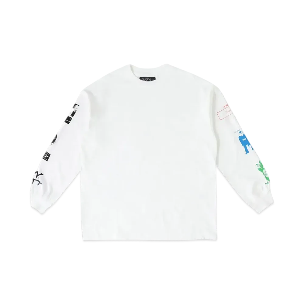 RHC Ron Herman x Team Graphic Long Sleeve Tee No2 Tee Shirt "White"