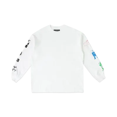 RHC Ron Herman x Team Graphic Long Sleeve Tee No2 Tee Shirt "White"