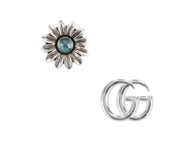 GUCCI Double G Flower Rivet Earrings