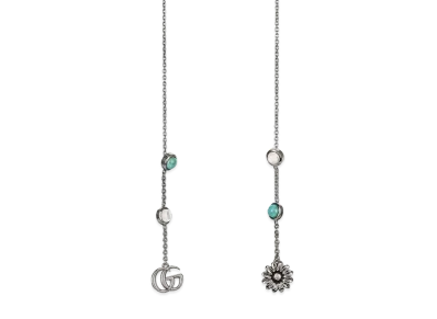 GUCCI Double G Flower Pendant Earrings