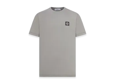 Stone Island Slim Fit Cotton Jersey T-Shirt With Compass Patch "Grey"