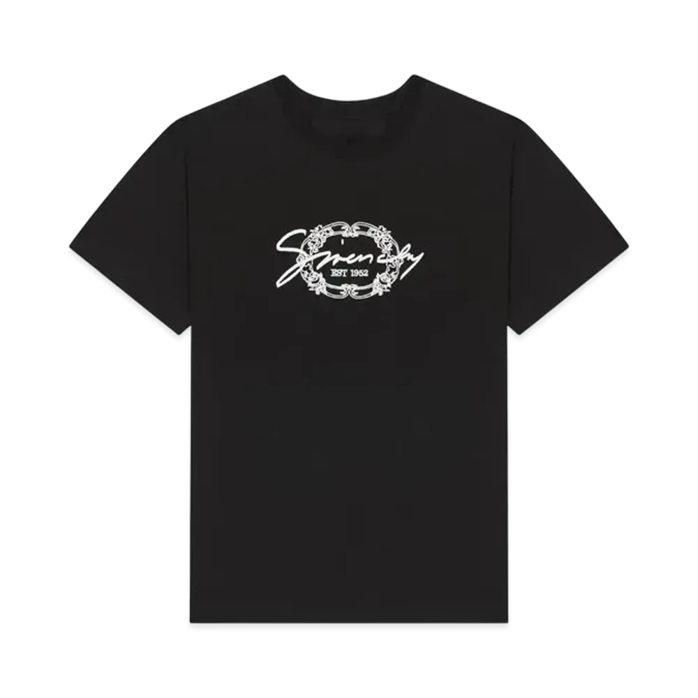 GIVENCHY T-Shirt In Cotton With Givenchy Medallion "Black"